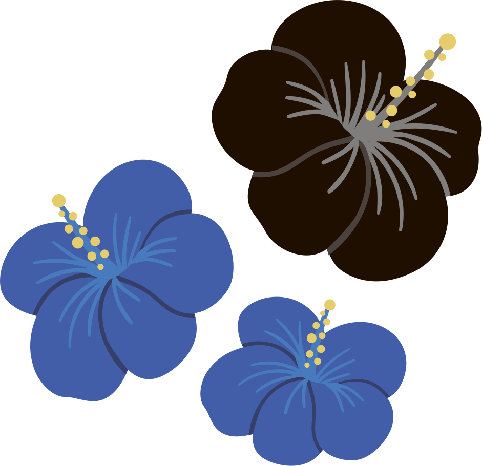 Çiçekler ve bitkiler pvc halı hibiskus Çiçek düzeni - TenStickers