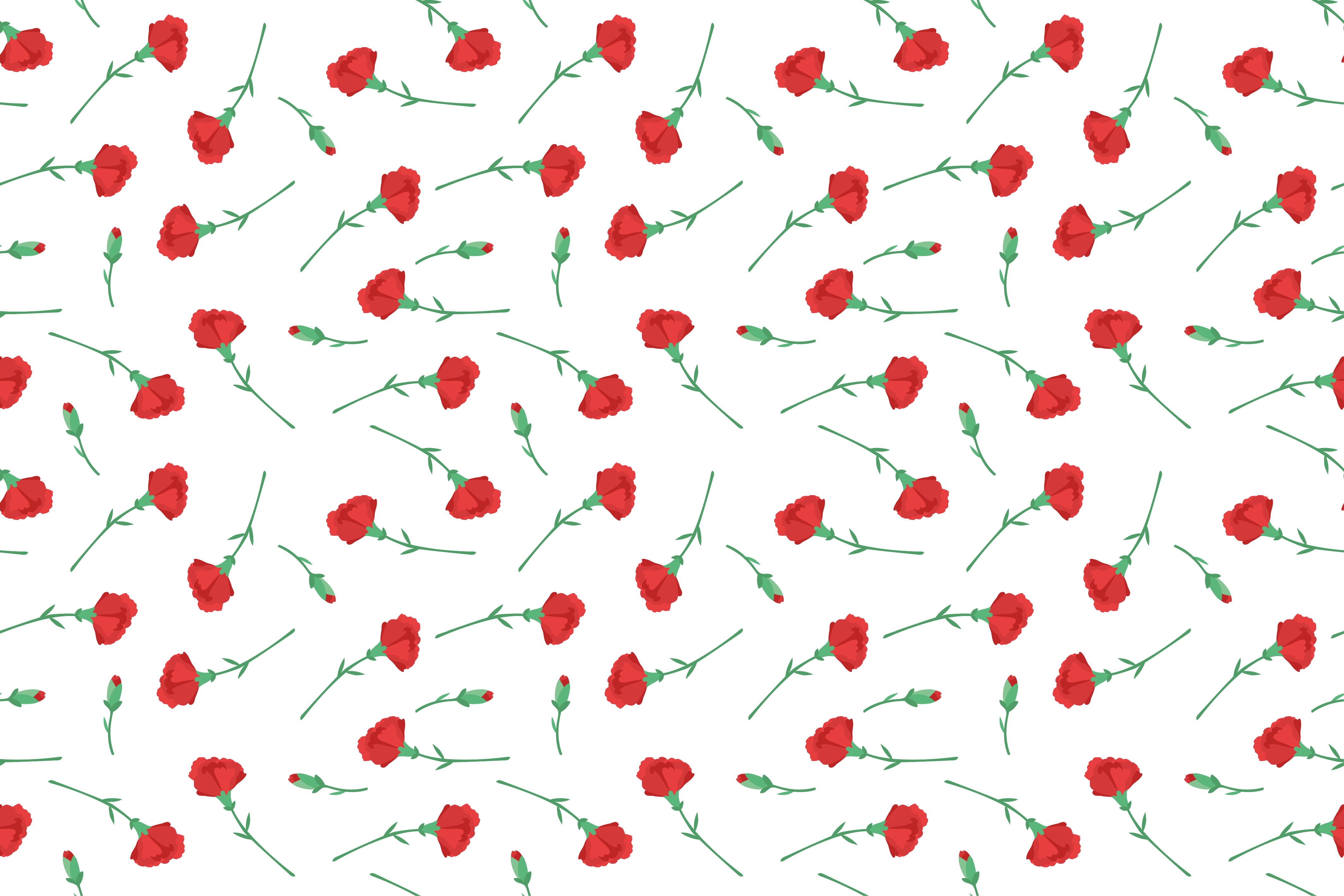 Yatak odası pvc halı karanfil deseni - TenStickers