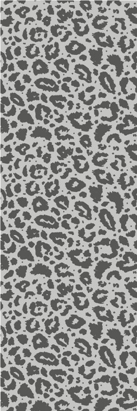 Hayvan baskı pvc halı gri leopar desenli klasik stil - TenStickers