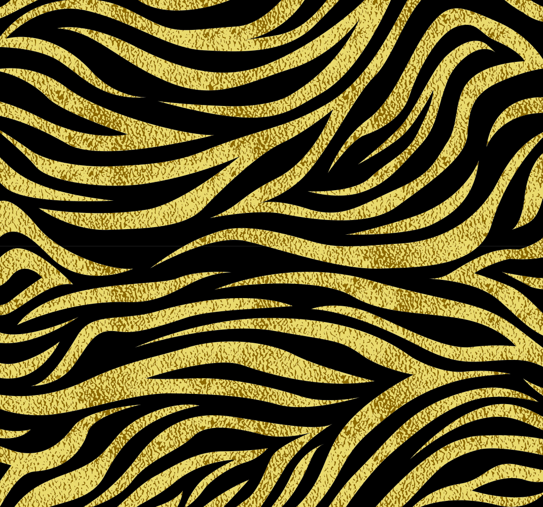 Hayvan baskı pvc halı altın zebra deseni - TenStickers