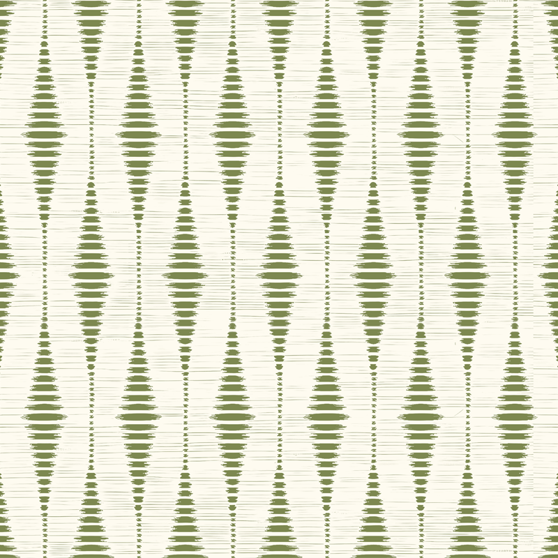 Geometrik pvc halı yosun yeşili rabaul ikat - TenStickers