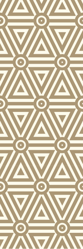 Geometrik pvc halı - retro vintage tasarım - TenStickers