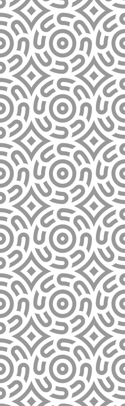 Geometrik pvc halı beyaz daireli desenli - TenStickers