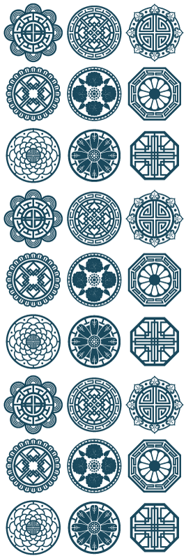 Geometrik pvc halı kore Şekilleri - TenStickers
