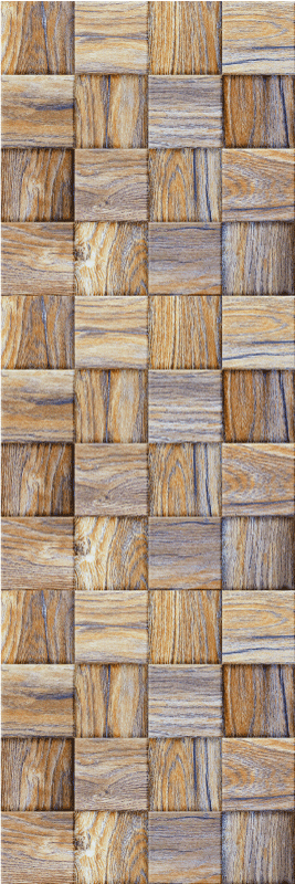 Geometrik pvc halı 80'ler ahşap imitasyon mozaik - TenStickers