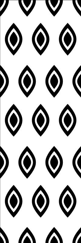Geometrik pvc halı siyah beyaz şekiller - TenStickers