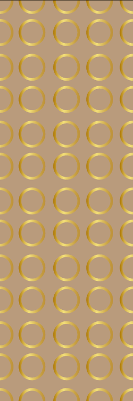 Geometrik pvc halı altın daire desenli - TenStickers