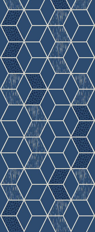 Geometrik pvc halı 'distressed vittoria' desenli - TenStickers