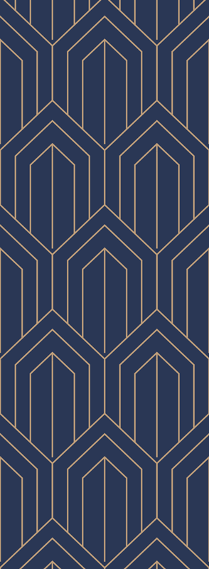Geometrik pvc halı kayla metalik - TenStickers