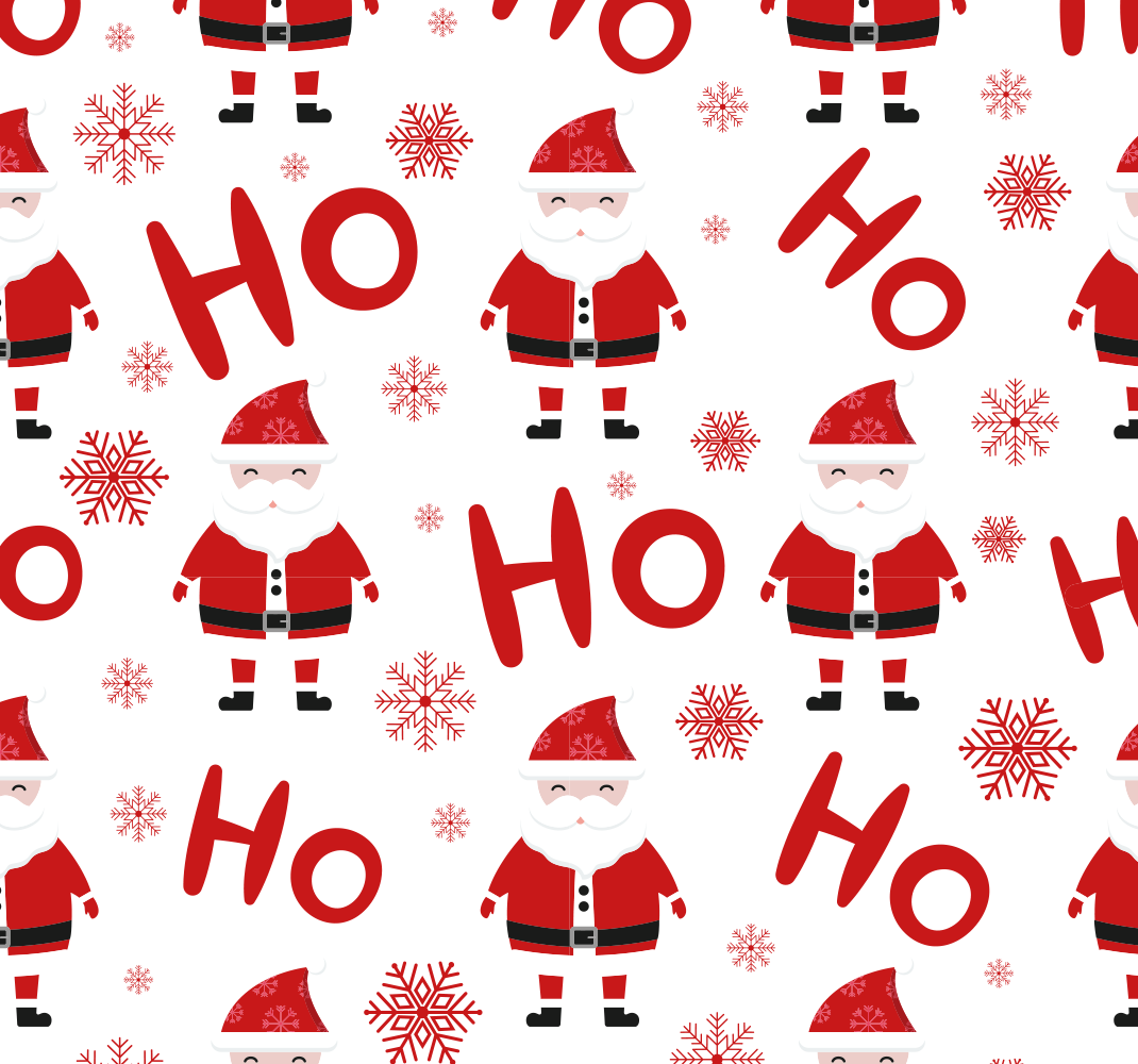 Noel pvc halı santa claus ve hohoho deseni - TenStickers