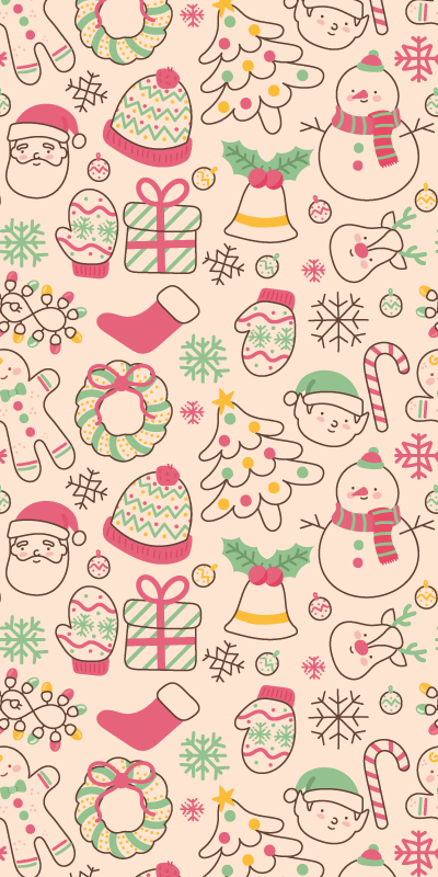 Noel pvc halı christmas ışıkları - TenStickers