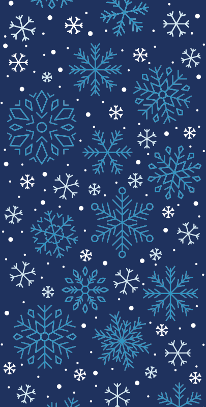 Noel pvc halı kar taneleri - TenStickers