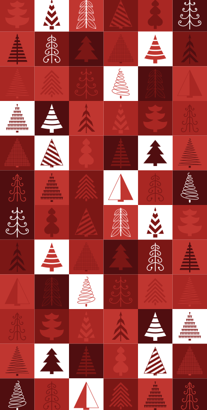 Noel pvc halı christmas patchwork halı - TenStickers