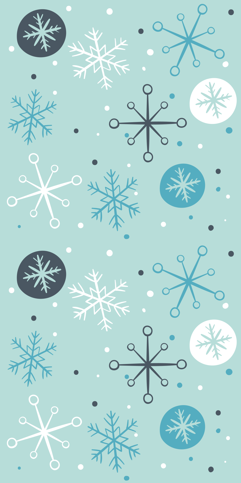 Noel pvc halı mavi beyaz kar tanesi desenli - TenStickers
