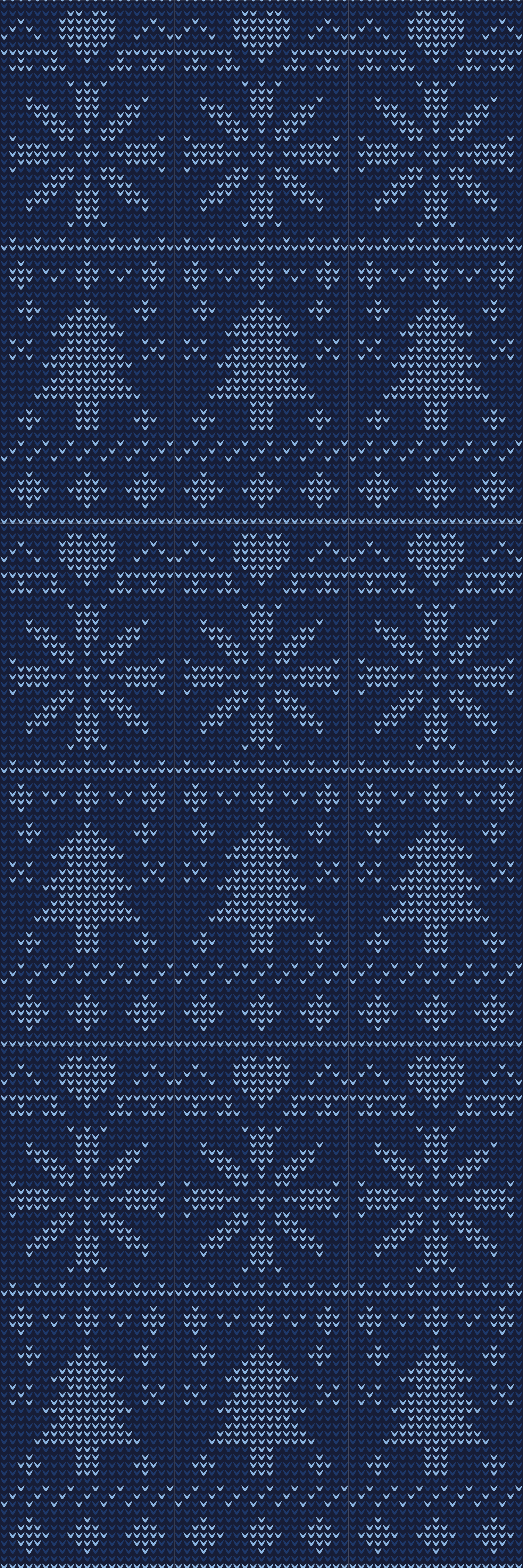 Noel pvc halı lacivert noel örgü deseni - TenStickers
