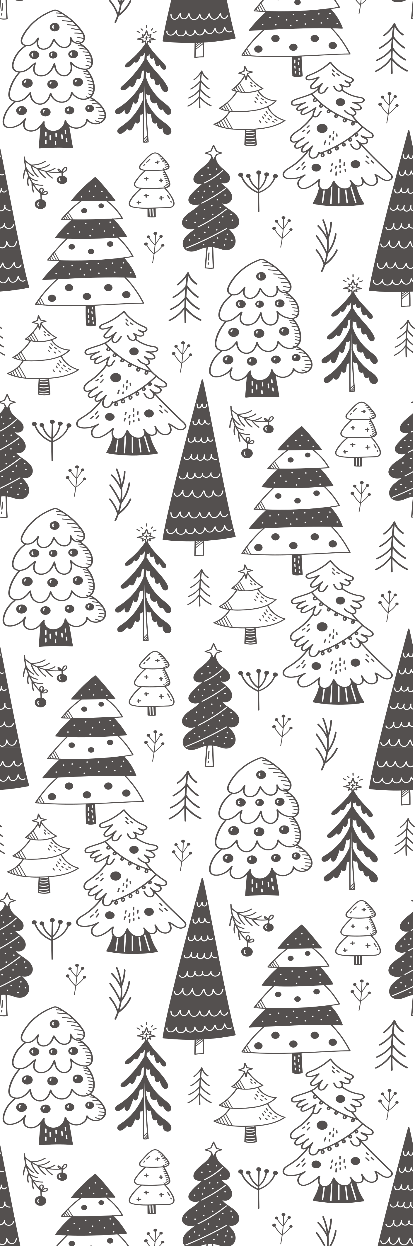 Noel pvc halı çam ağacı deseni - TenStickers
