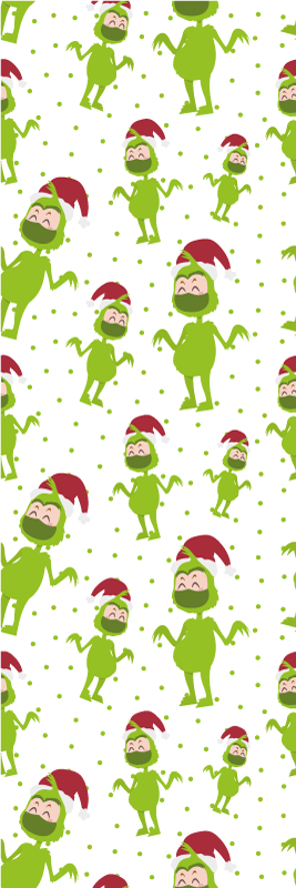 Noel pvc halı maske yüz ile mutlu noeller - TenStickers