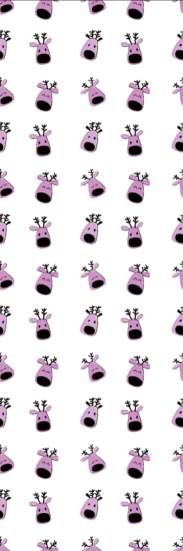 Noel pvc halı pembe geyik noel deseni - TenStickers