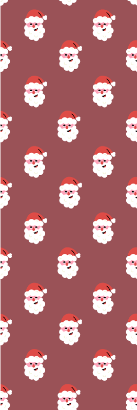 Noel pvc halı santa claus kırmızı desenli - TenStickers