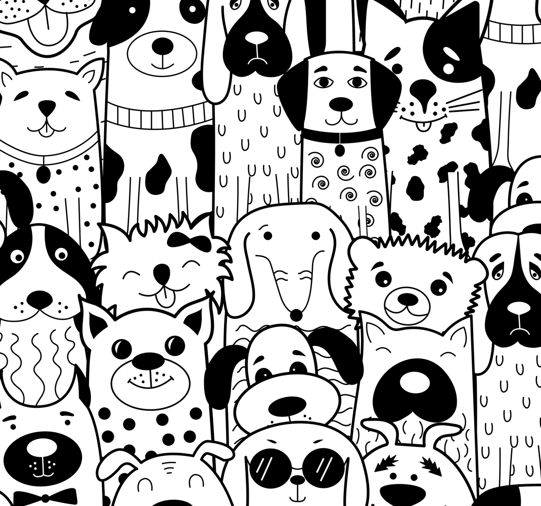 Yatak odası pvc halı köpek deseni - TenStickers