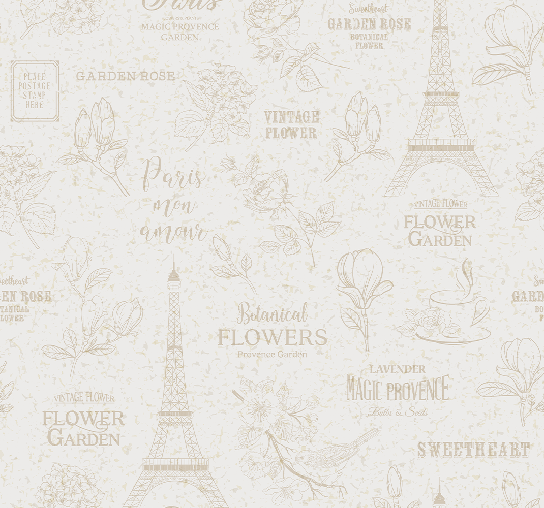 Yatak odası pvc halı paris stili - TenStickers