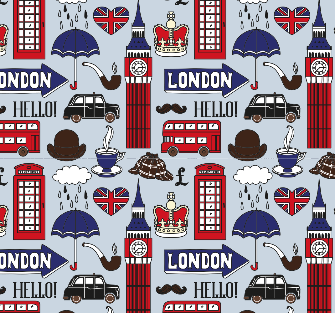 Yatak odası pvc halı - İngilizlerin en İyisi londra - TenStickers