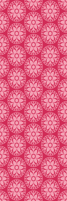 Yatak odası pvc halı pembe kore daireleri - TenStickers