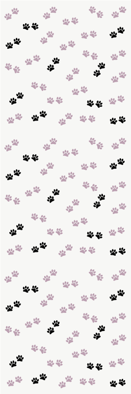 Yatak odası pvc halı kedi pati izleri - TenStickers
