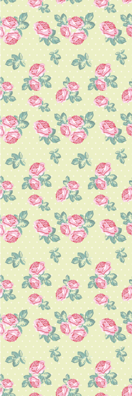 Yatak odası pvc halı lekeli desenli shabby chic - TenStickers
