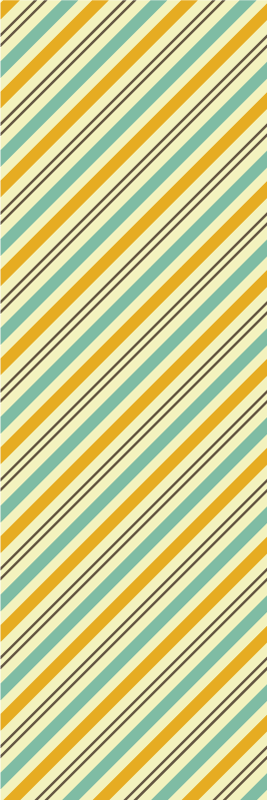 Yatak odası pvc halı - vintage çapraz üç renkli desen - TenStickers