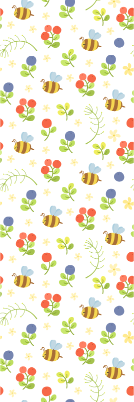 Yatak odası pvc halı sevimli tasarım bebek arıları - TenStickers