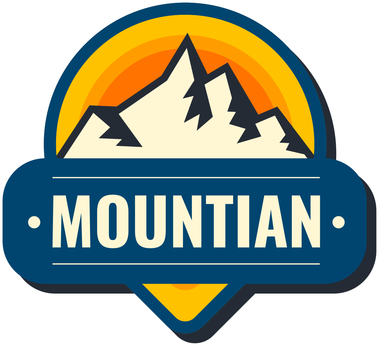 Doğa pvc halı - motorhome dağ kaşifleri logosu - TenStickers