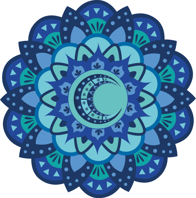 Doğa pvc halı ayrıntılı botanik mandala - TenStickers