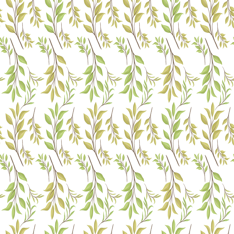 Doğa pvc halı yeşil motif - TenStickers