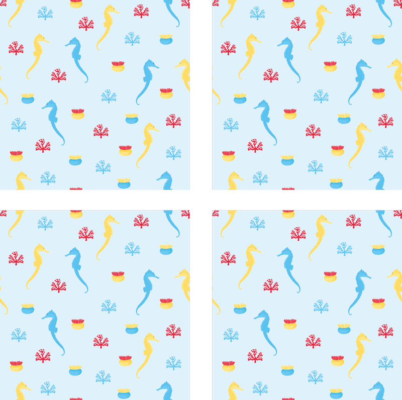 Doğa pvc halı denizatı doğa sıçraması - TenStickers