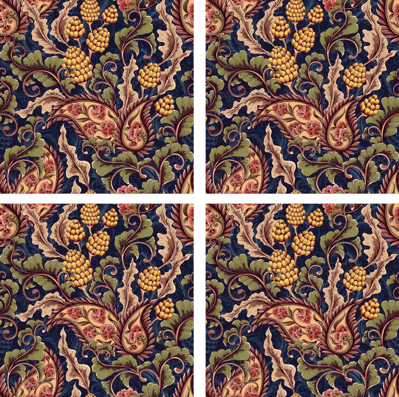 Doğa pvc halı Çiçek desenli motif - TenStickers