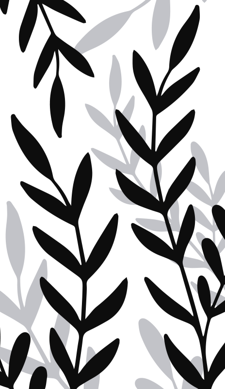 Çiçekler ve bitkiler pvc halı - Şeffaf vinil örtü - TenStickers