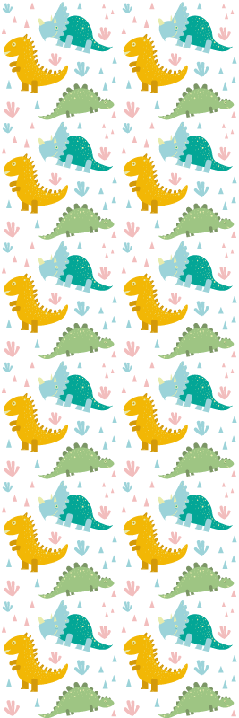 Yatak odası pvc halı sevimli dinozor desenli - TenStickers