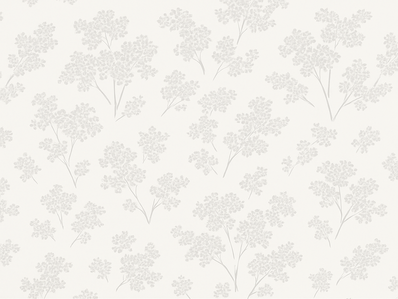 Yatak odası pvc halı beyaz basit Çiçekler - TenStickers