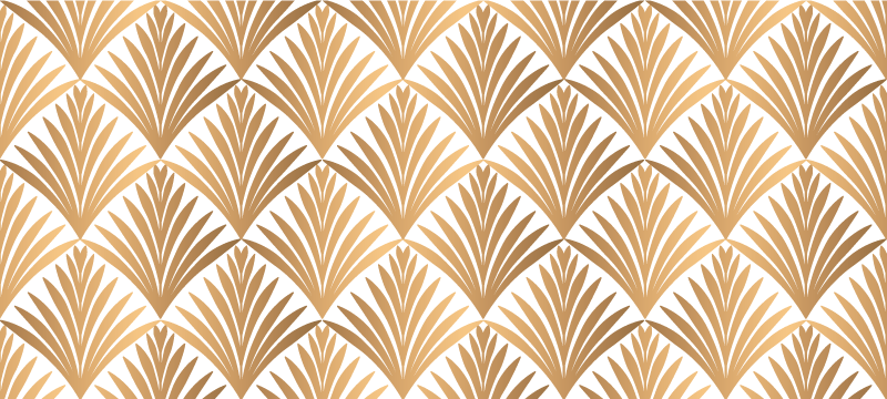 Geometrik pvc halı geometrik yaprak - TenStickers