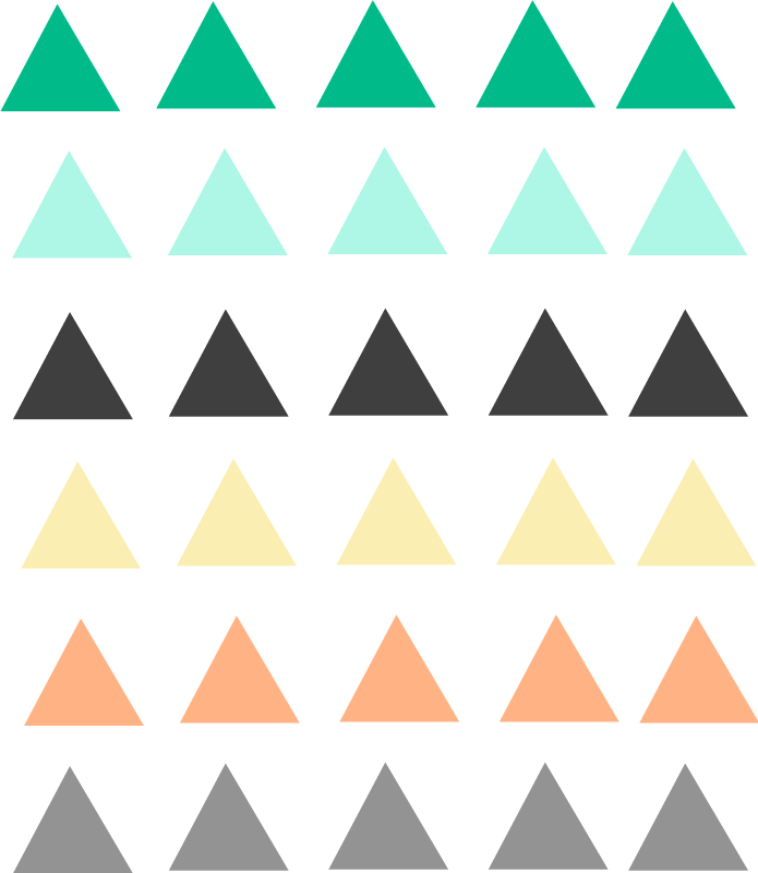 Geometrik pvc halı - 30 adet küçük üçgen seti bebek için - TenStickers