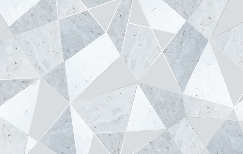 Geometrik pvc halı gri üçgen mermer - TenStickers