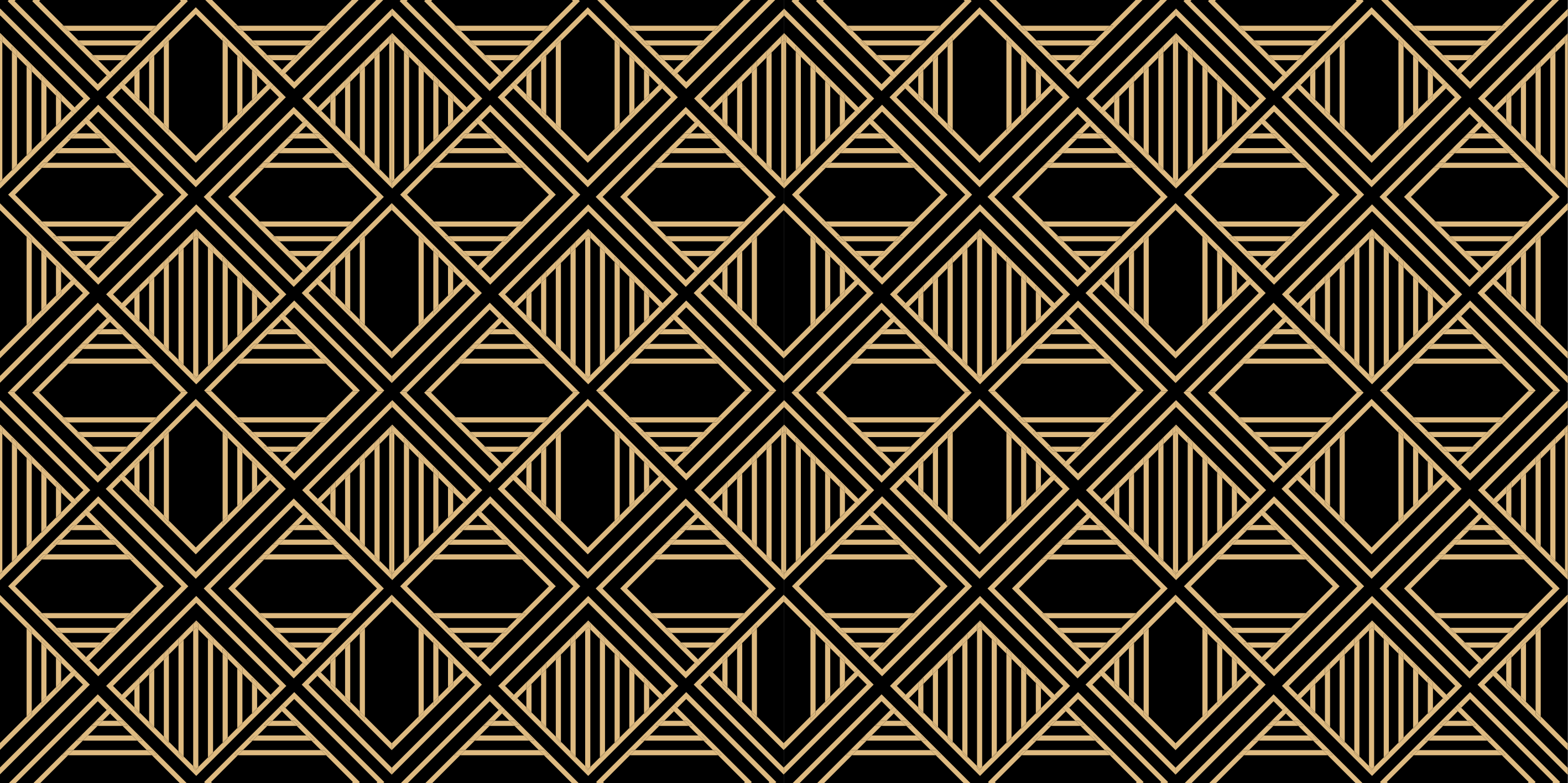Geometrik pvc halı - art deco büyük gatsby deseni - TenStickers