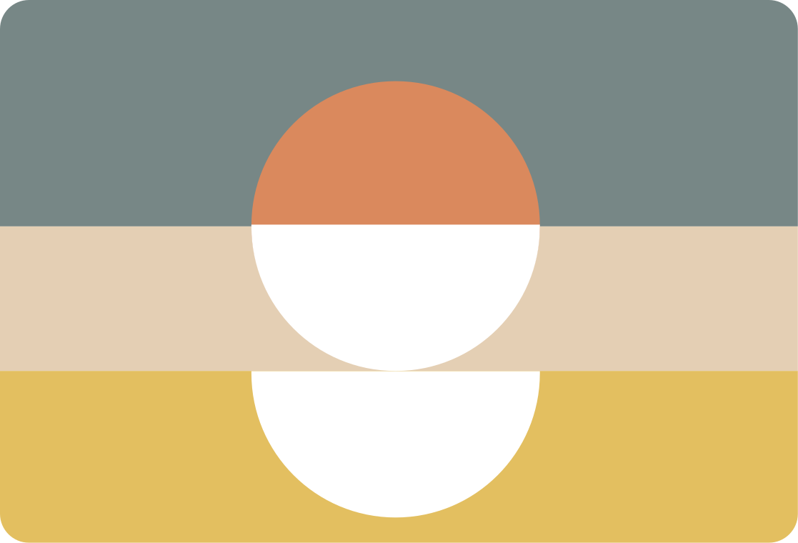 Geometrik pvc halı üç çizgi dairesel bayrak soyut sanat - TenStickers