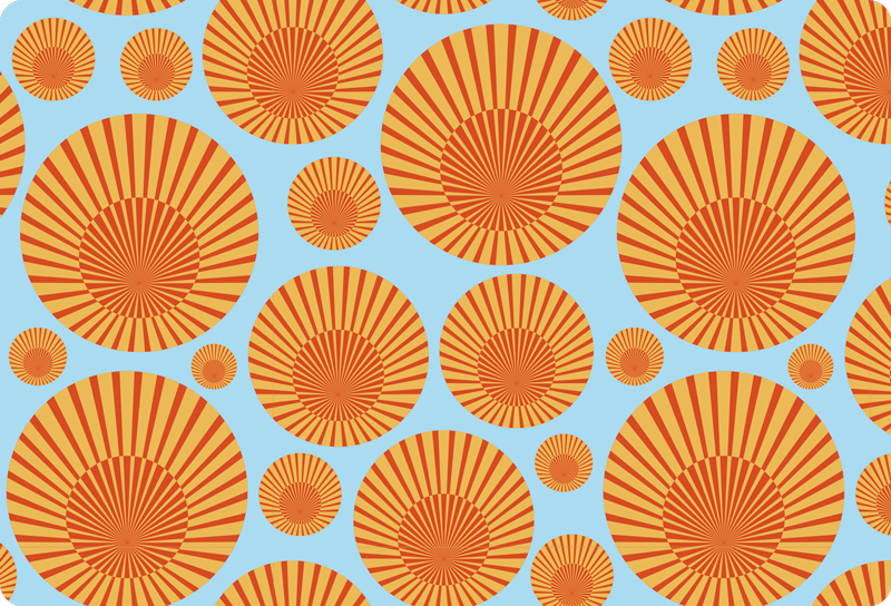 Geometrik pvc halı 70'lerin güneşi dizüstü bilgisayar - TenStickers
