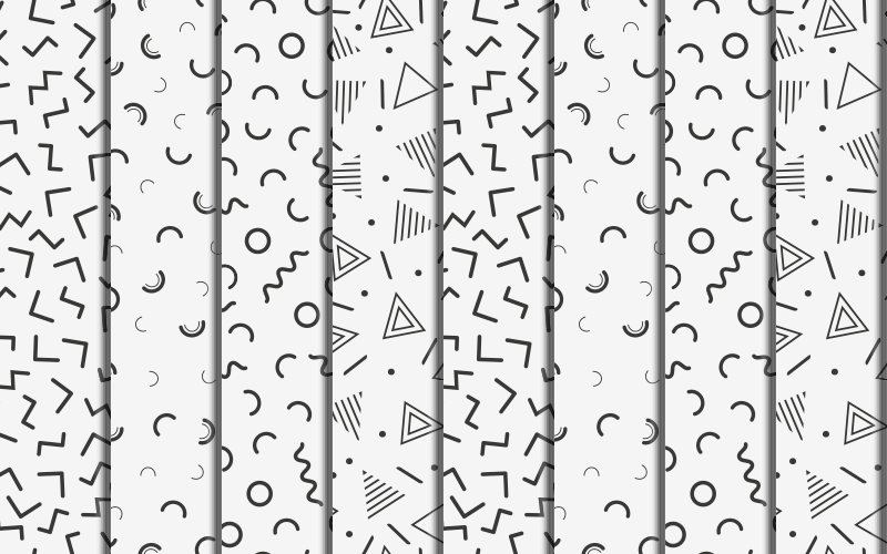 Geometrik pvc halı - retro geometrik şekiller - TenStickers