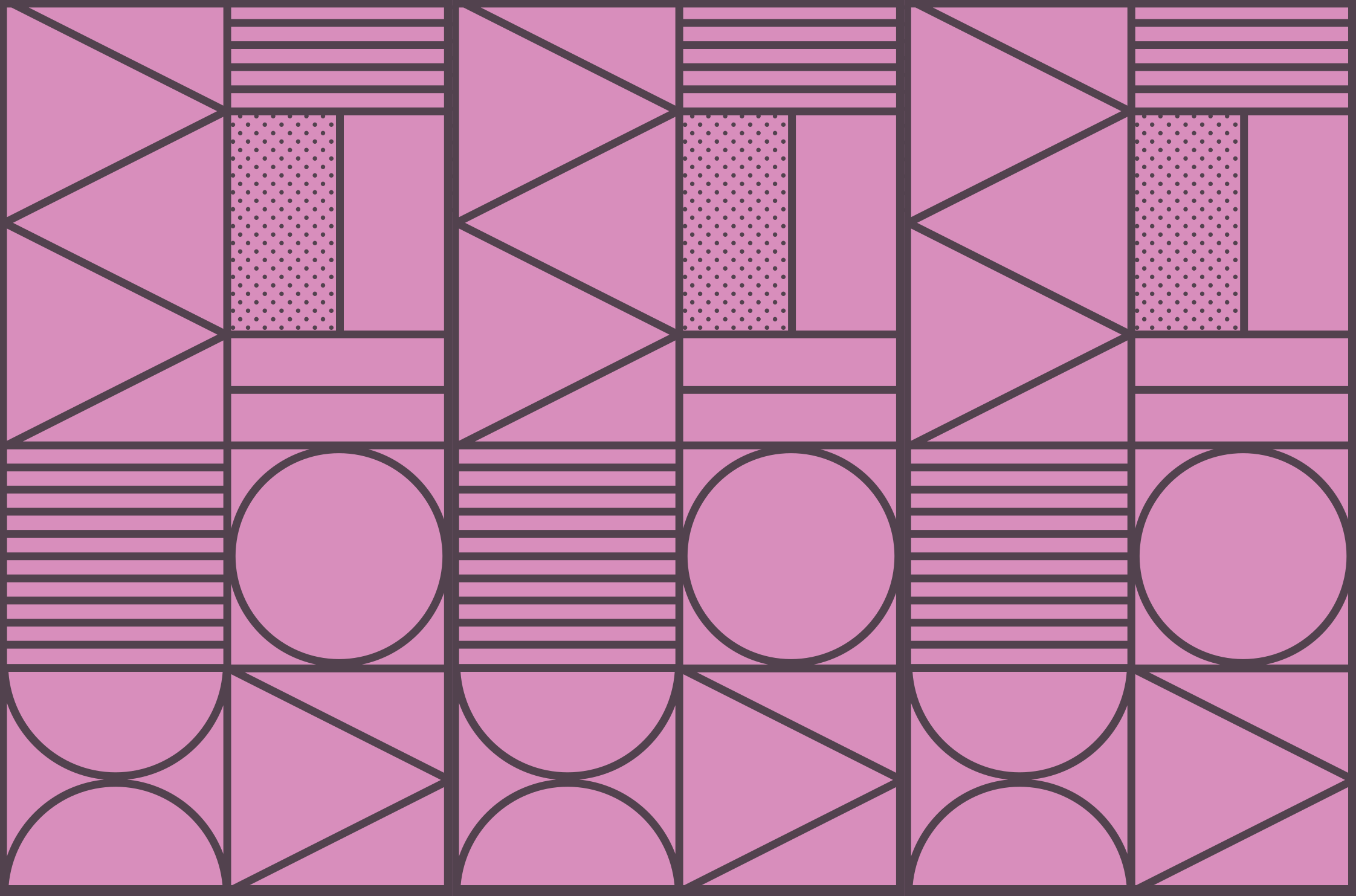 Geometrik pvc halı pembe ve gri renk blokları - TenStickers