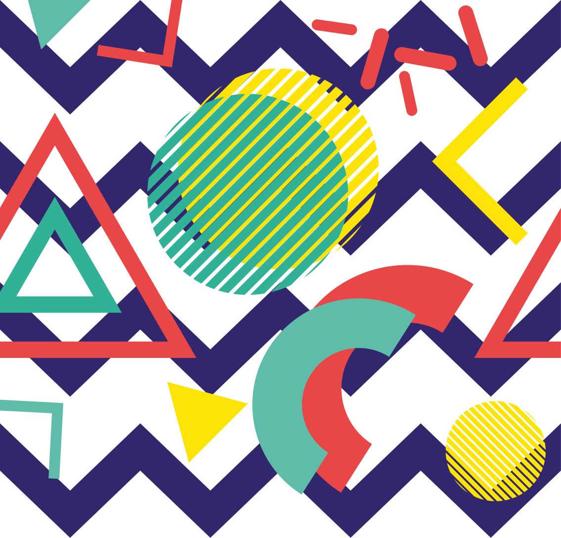 Geometrik pvc halı renkli desen - TenStickers