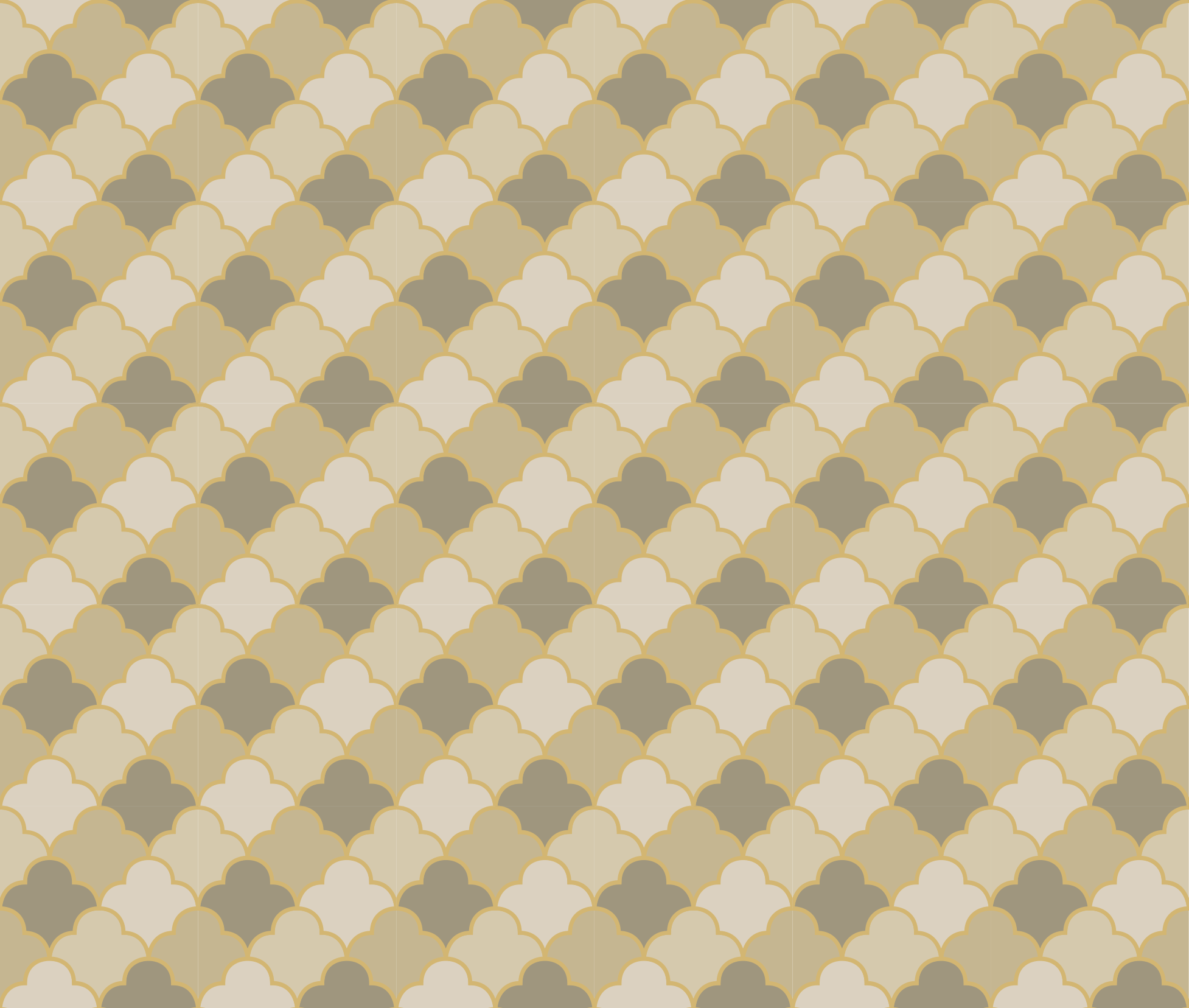 Geometrik pvc halı bej art deco deseni - TenStickers
