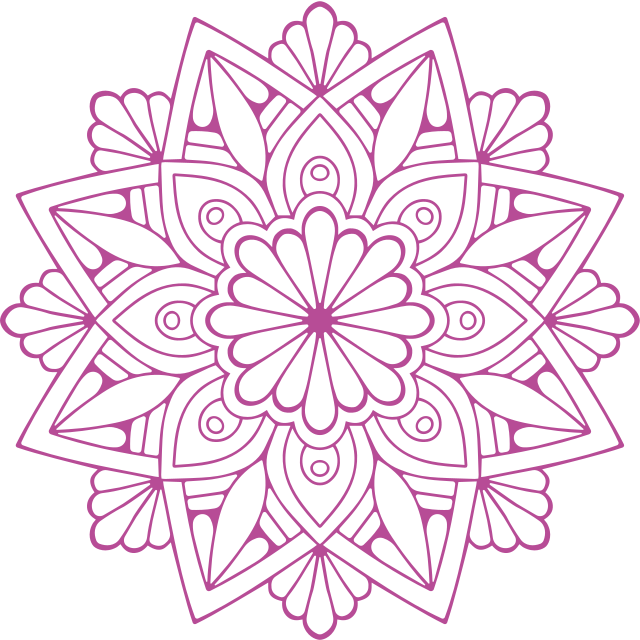 Geometrik pvc halı - ayrıntılı botanik unsur - TenStickers